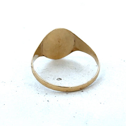 9ct yellow gold signet ring size S (sh27362b)