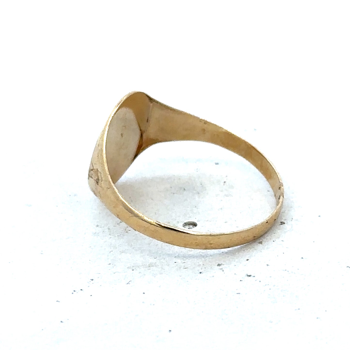 9ct yellow gold signet ring size S (sh27362b)