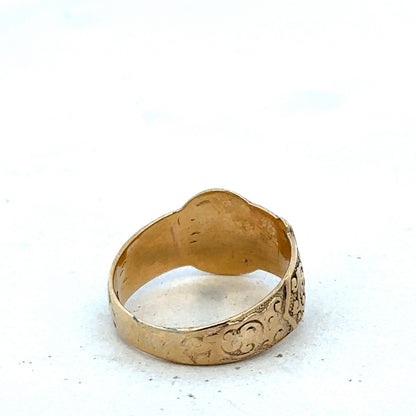 9ct yellow gold buckle ring size N (sh25610l)