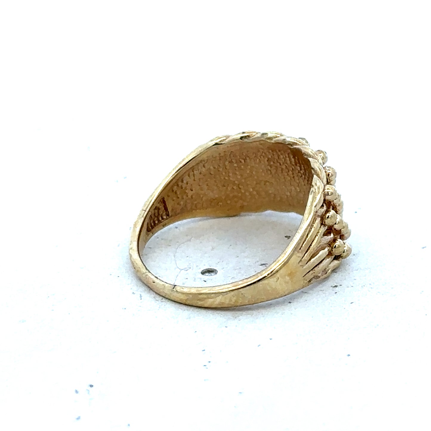 9ct yellow keeper ring size M (sh27556b)