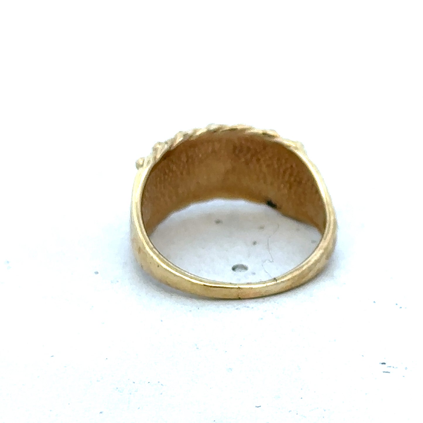 9ct yellow keeper ring size M (sh27556b)