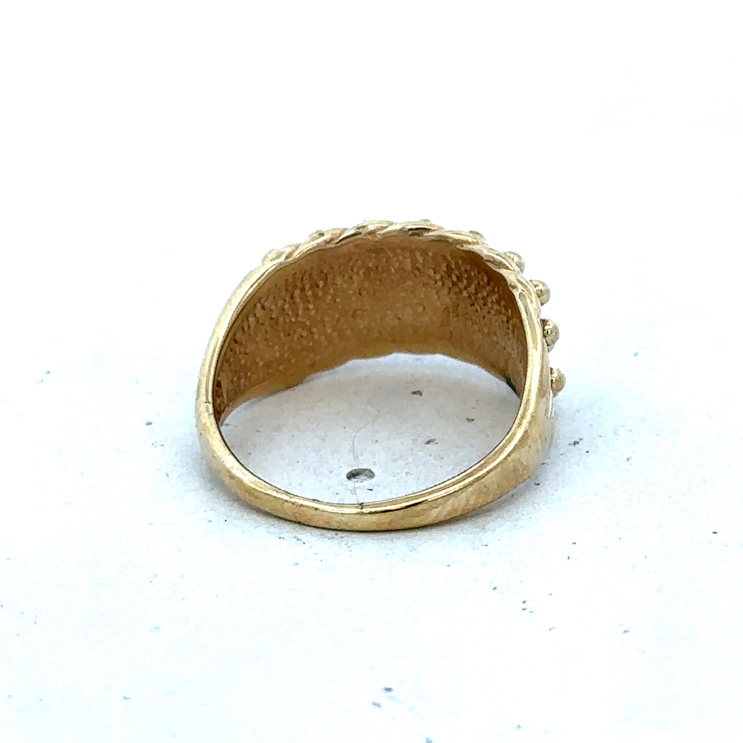 9ct yellow keeper ring size M (sh27556b)
