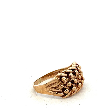9ct yellow gold keeper ring size N1/2 (sh27366b)
