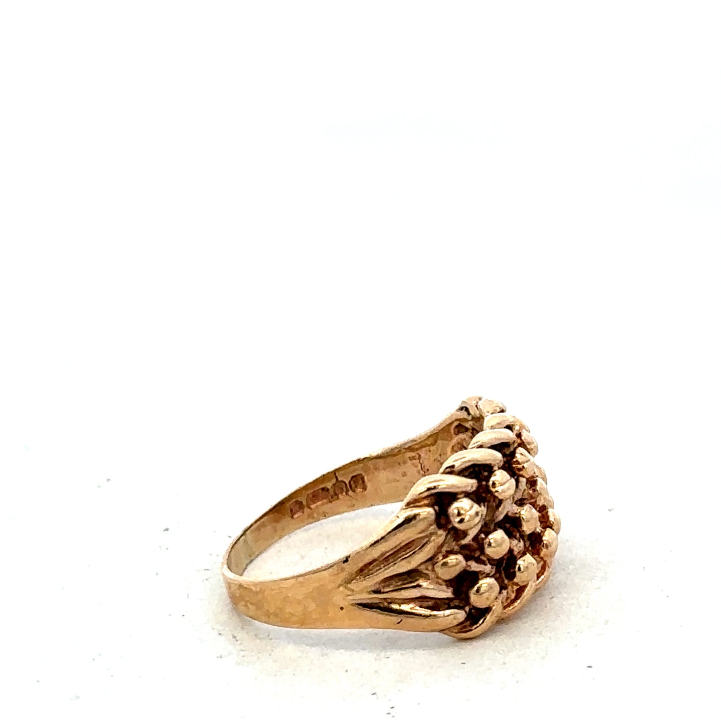 9ct yellow gold keeper ring size N1/2 (sh27366b)