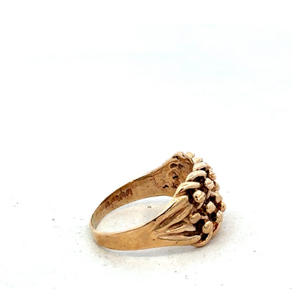 9ct yellow gold keeper ring size N1/2 (sh27366b)