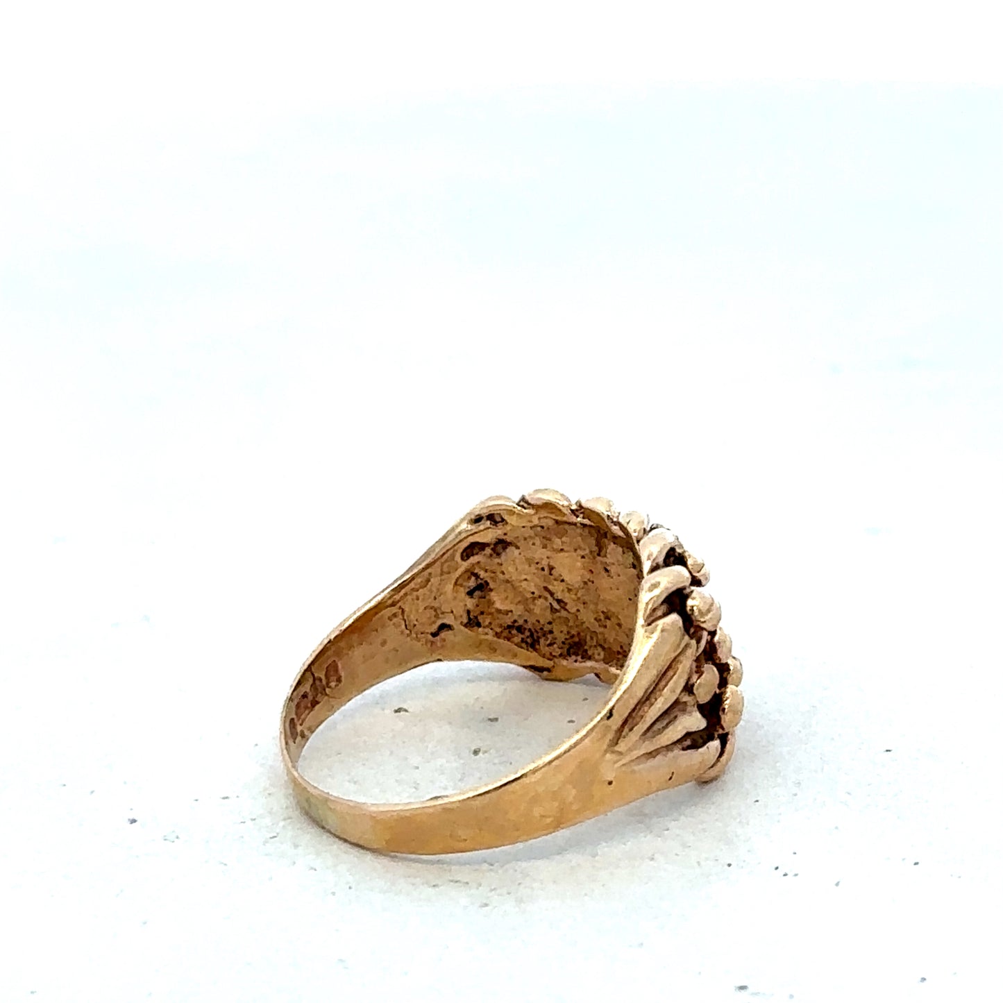 9ct yellow gold keeper ring size N1/2 (sh27366b)