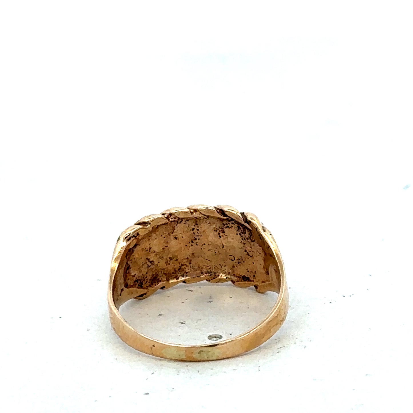 9ct yellow gold keeper ring size N1/2 (sh27366b)