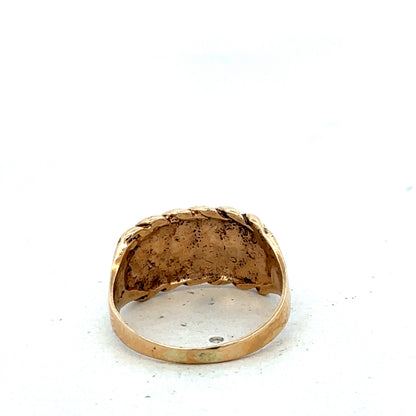 9ct yellow gold keeper ring size N1/2 (sh27366b)