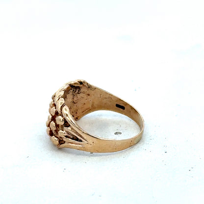 9ct yellow gold keeper ring size N1/2 (sh27366b)