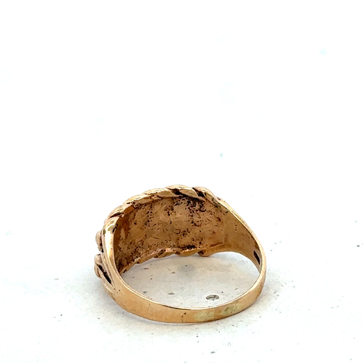 9ct yellow gold keeper ring size N1/2 (sh27366b)