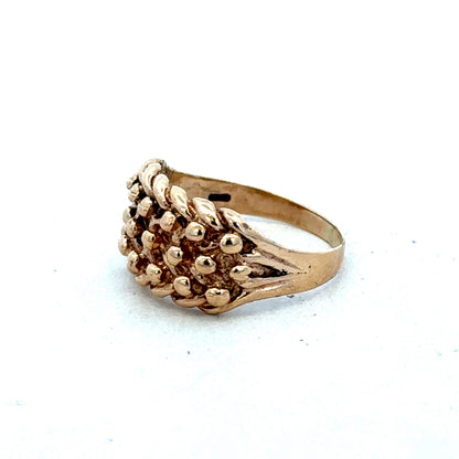 9ct yellow gold keeper ring size N1/2 (sh27366b)
