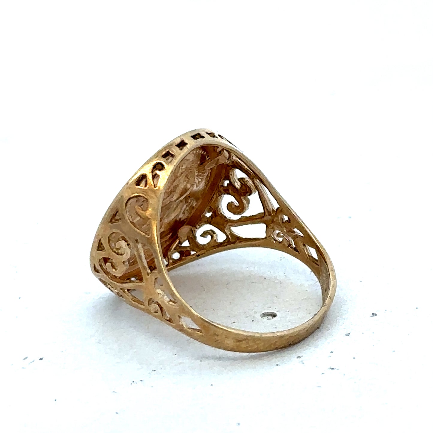 9ct yellow gold ring size O (sh27507b)