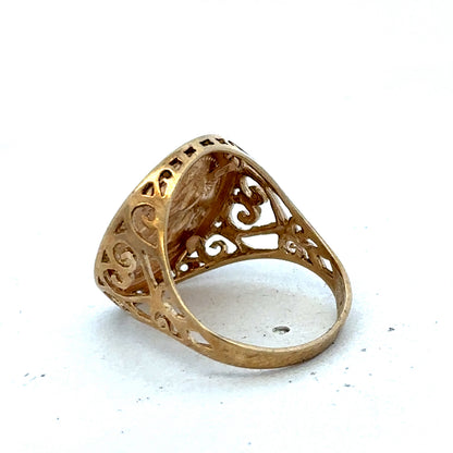 9ct yellow gold ring size O (sh27507b)