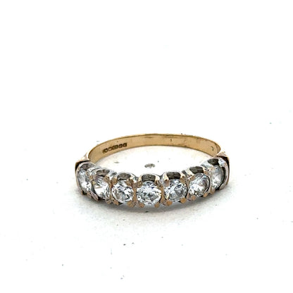 9ct yellow gold ring size Q (sh25600l)