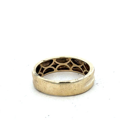 9ct yellow gold diamond ring size Q (sh25633l)