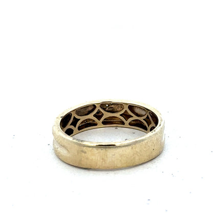 9ct yellow gold diamond ring size Q (sh25633l)