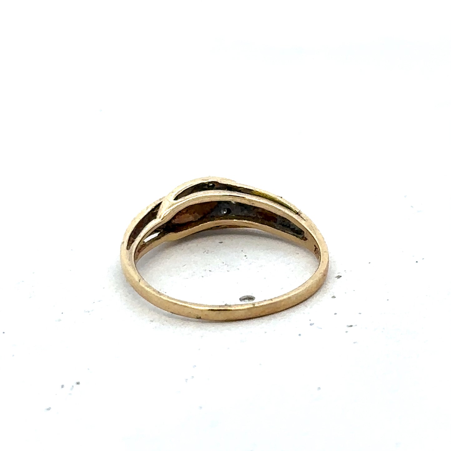 9ct yellow gold ring size P1/2  (sh27326b)