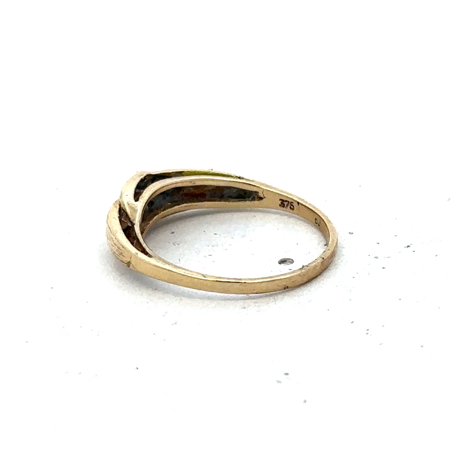 9ct yellow gold ring size P1/2  (sh27326b)