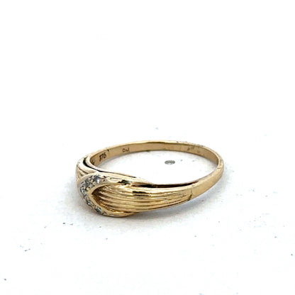 9ct yellow gold ring size P1/2  (sh27326b)