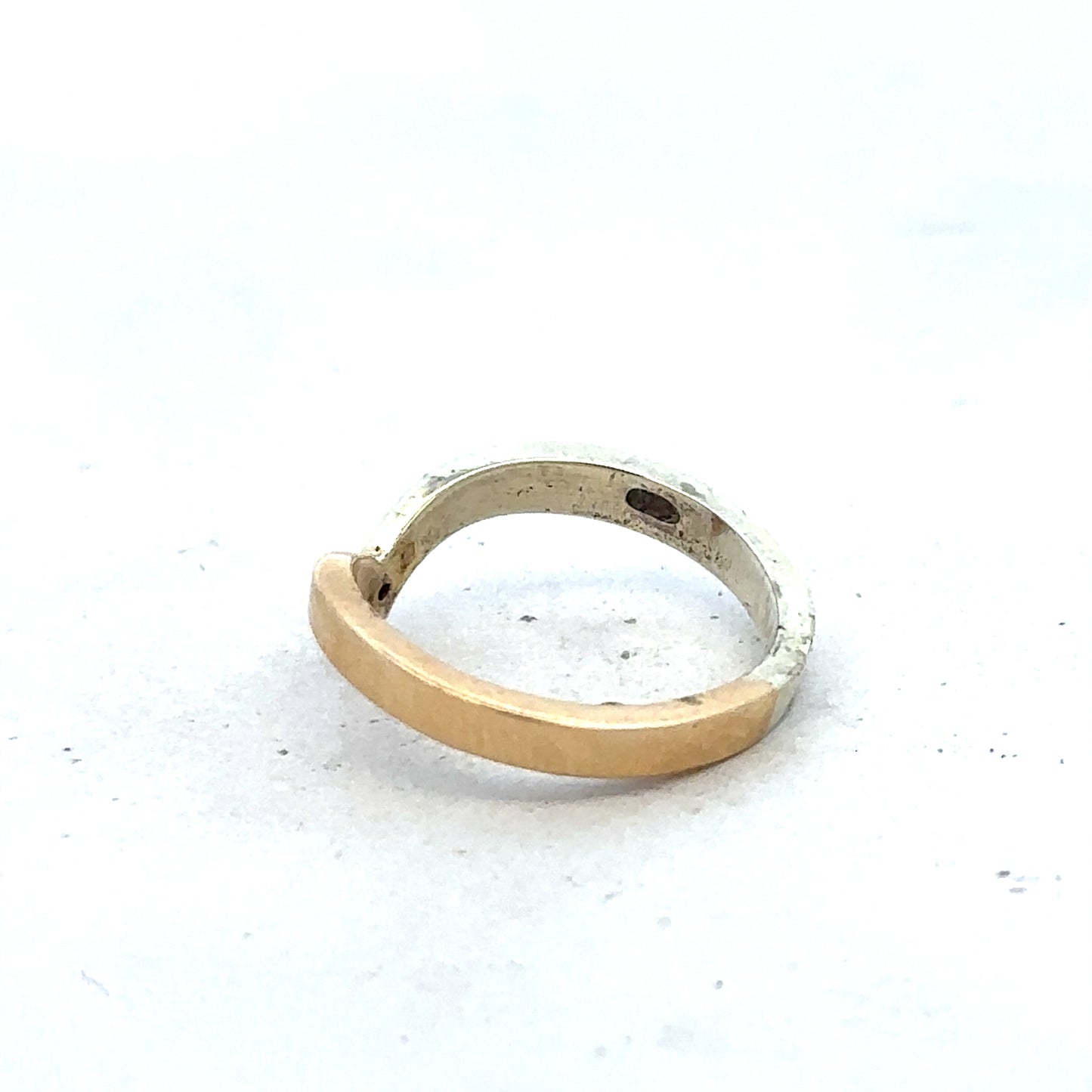 9ct yellow & white gold ring size M1/2 (sh27325b)
