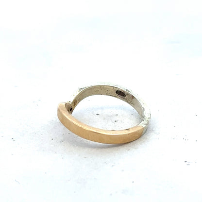 9ct yellow & white gold ring size M1/2 (sh27325b)