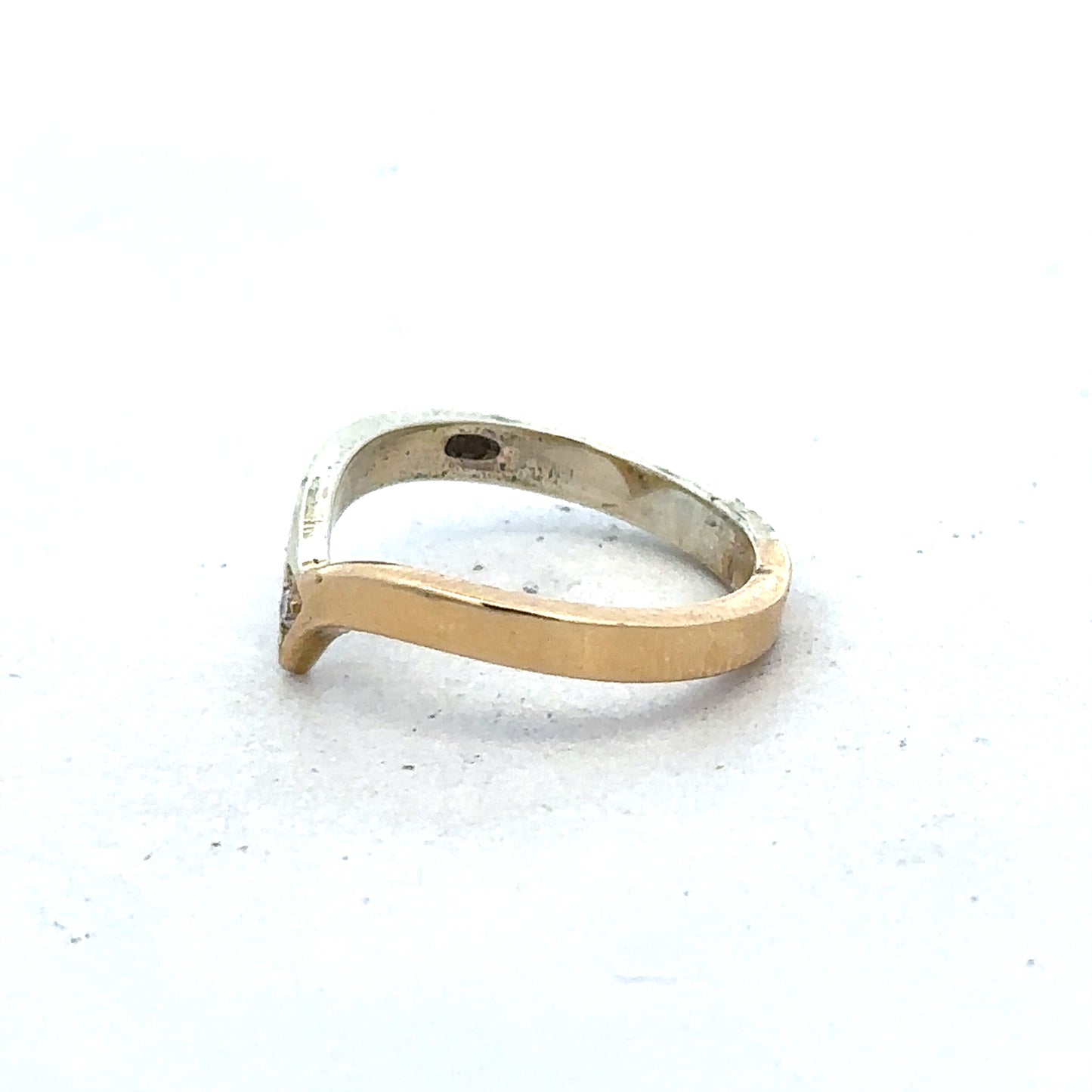 9ct yellow & white gold ring size M1/2 (sh27325b)