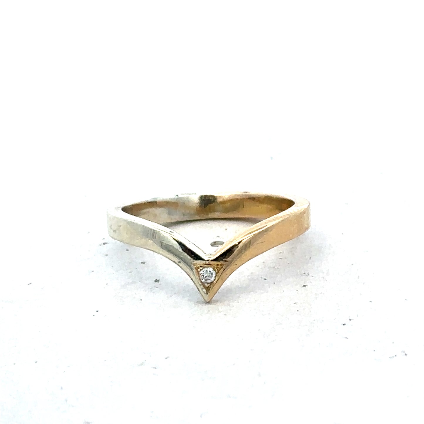 9ct yellow & white gold ring size M1/2 (sh27325b)