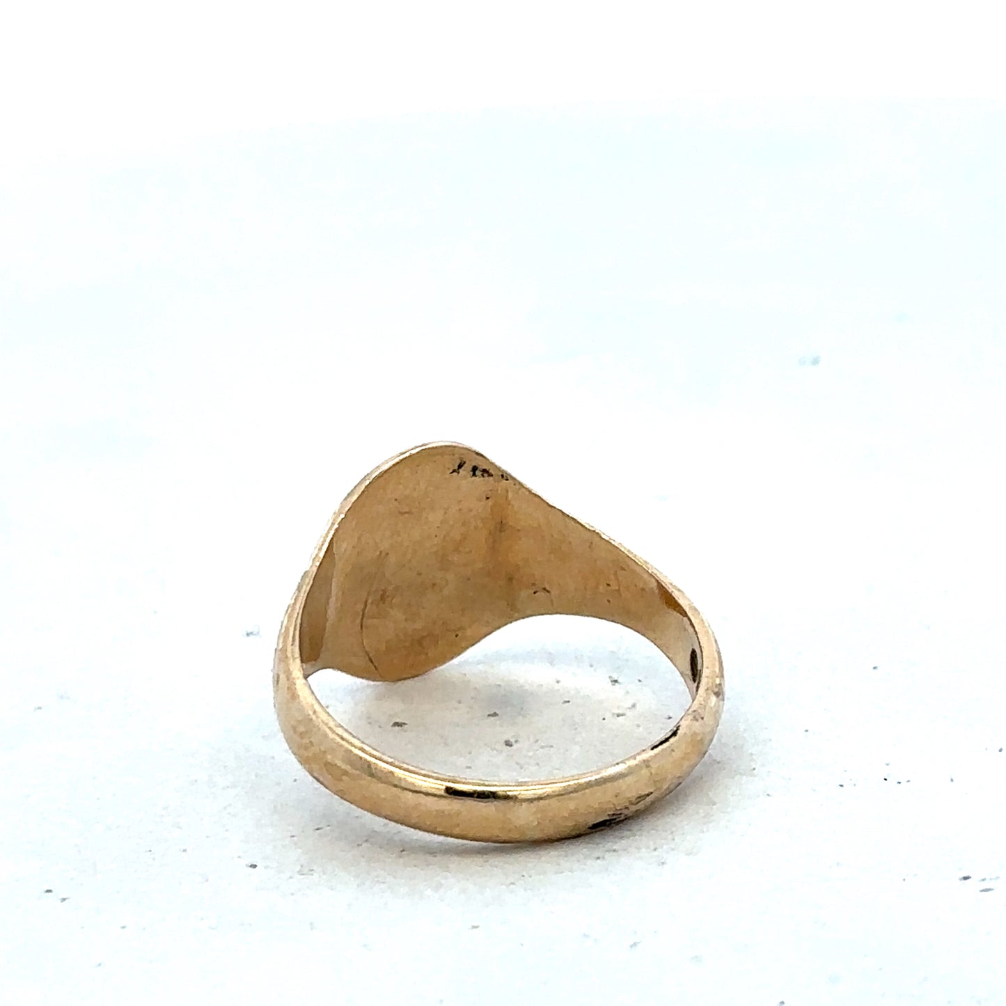 9ct yellow gold signet ring size P (sh27381b)