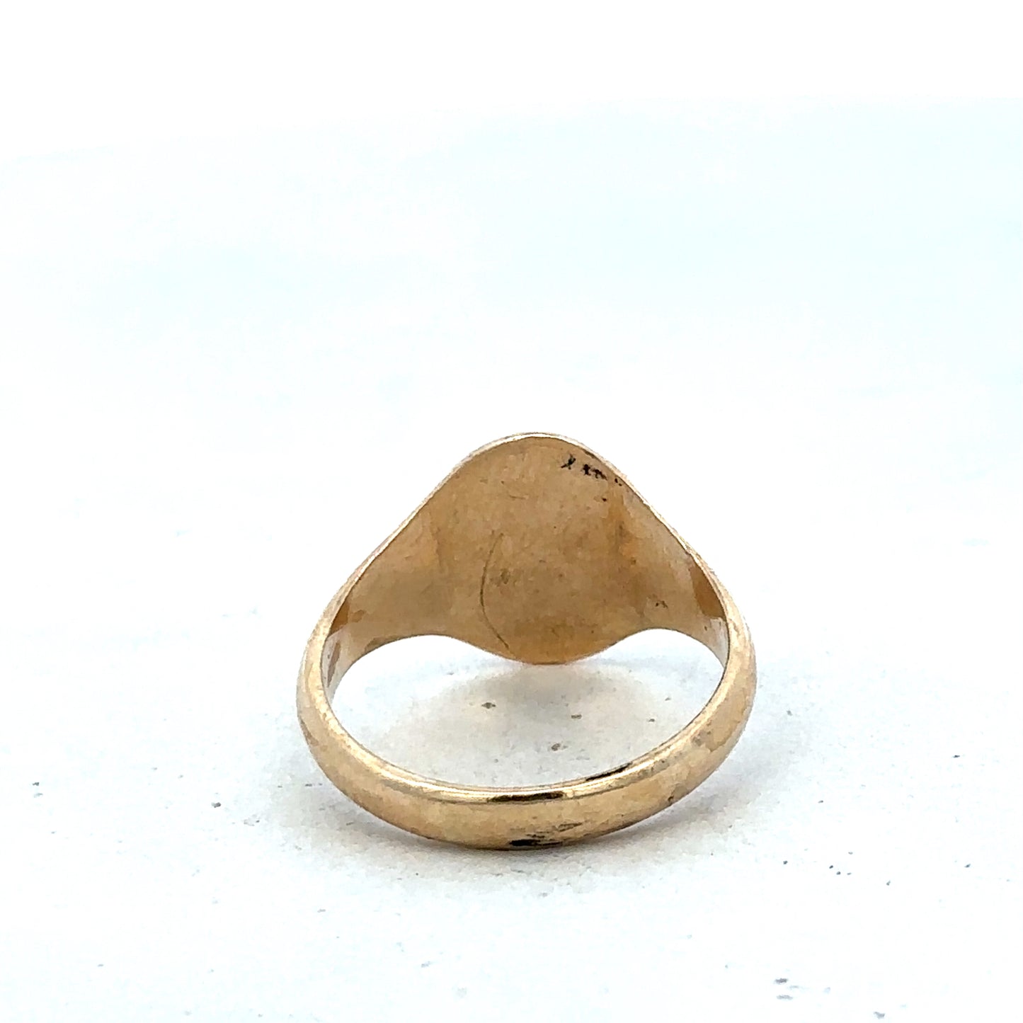 9ct yellow gold signet ring size P (sh27381b)
