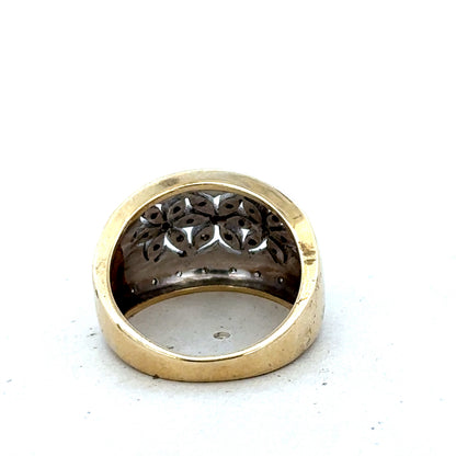 9ct yellow and white gold diamond ring  sh27468b