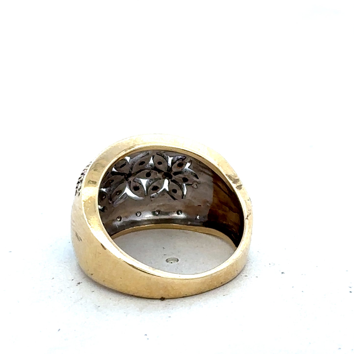 9ct yellow and white gold diamond ring  sh27468b