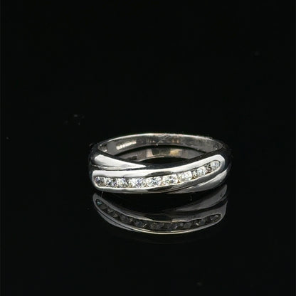 9ct white gold diamond ring sh27206b