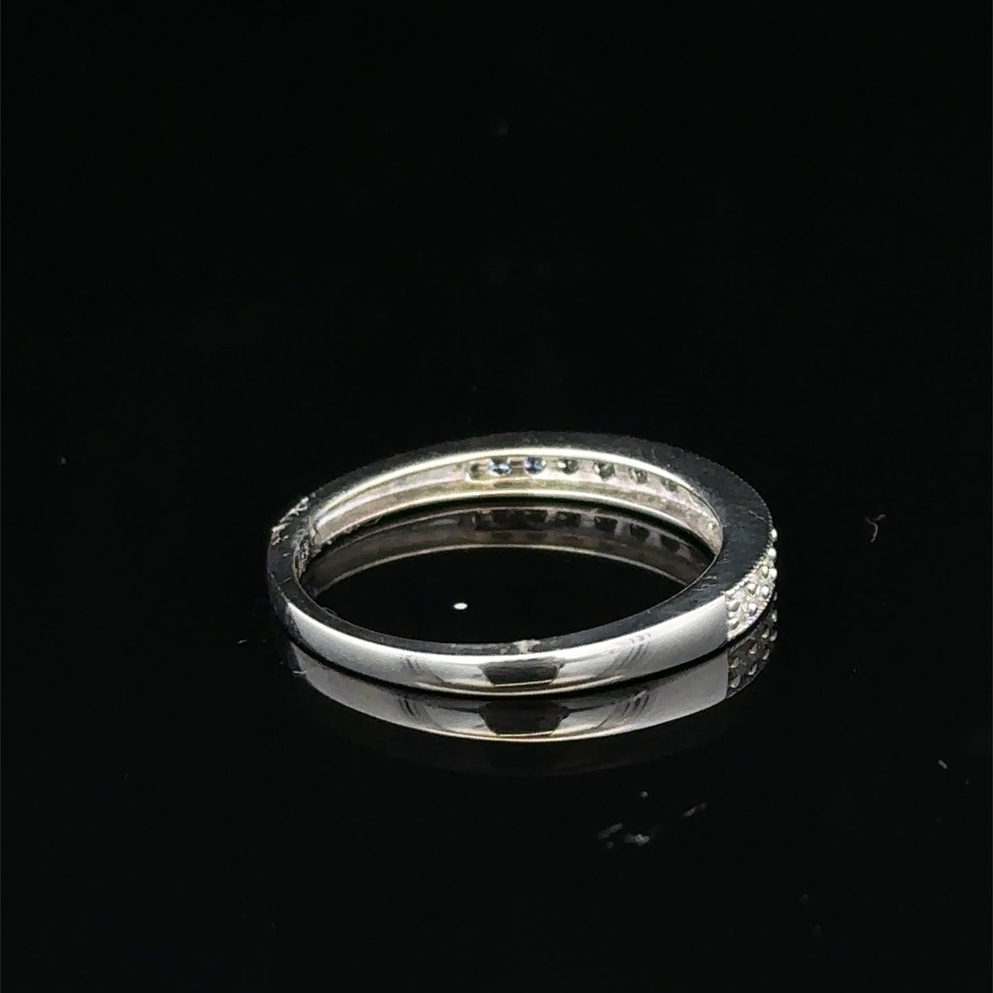 9ct white gold half eternity diamond ring sh27208b