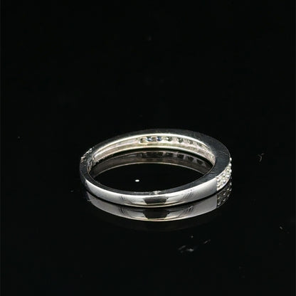 9ct white gold half eternity diamond ring sh27208b