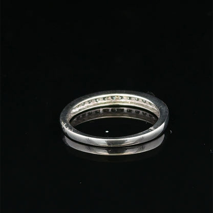 9ct white gold half eternity diamond ring sh27208b