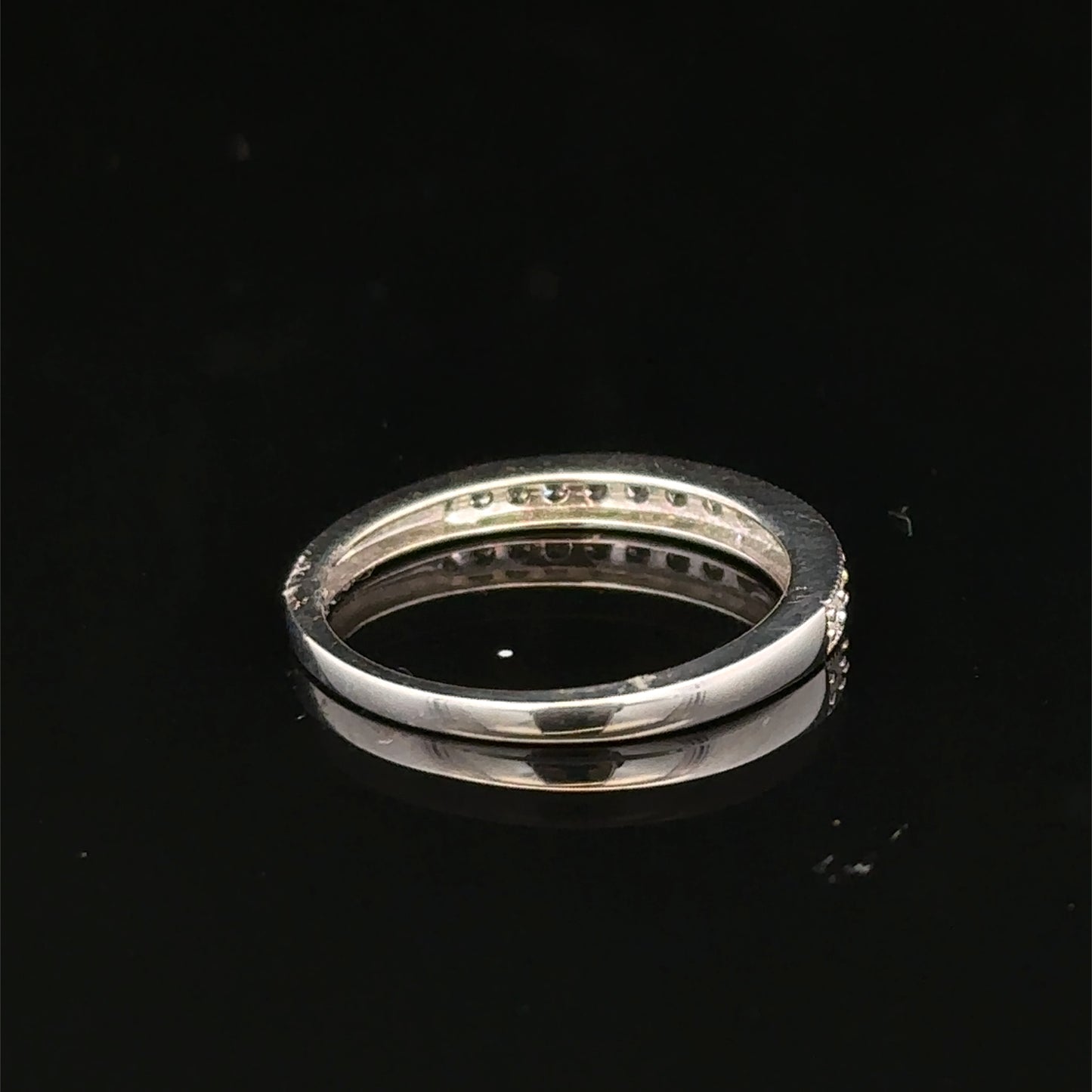 9ct white gold half eternity diamond ring sh27208b
