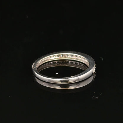 9ct white gold half eternity diamond ring sh27208b
