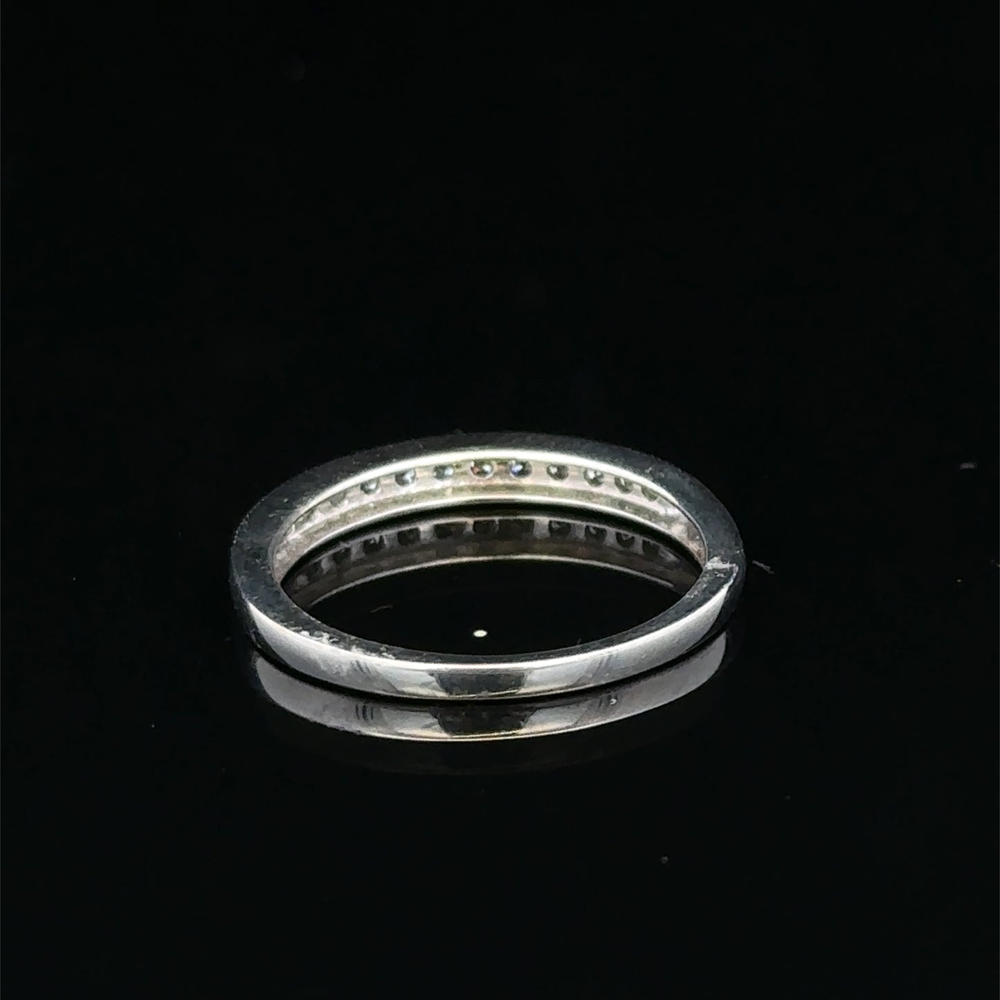 9ct white gold half eternity diamond ring sh27208b