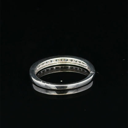 9ct white gold half eternity diamond ring sh27208b
