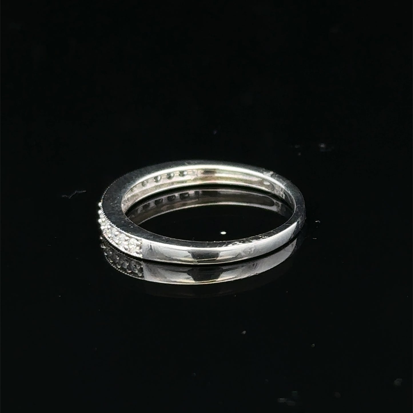 9ct white gold half eternity diamond ring sh27208b