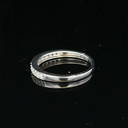 9ct white gold half eternity diamond ring sh27208b