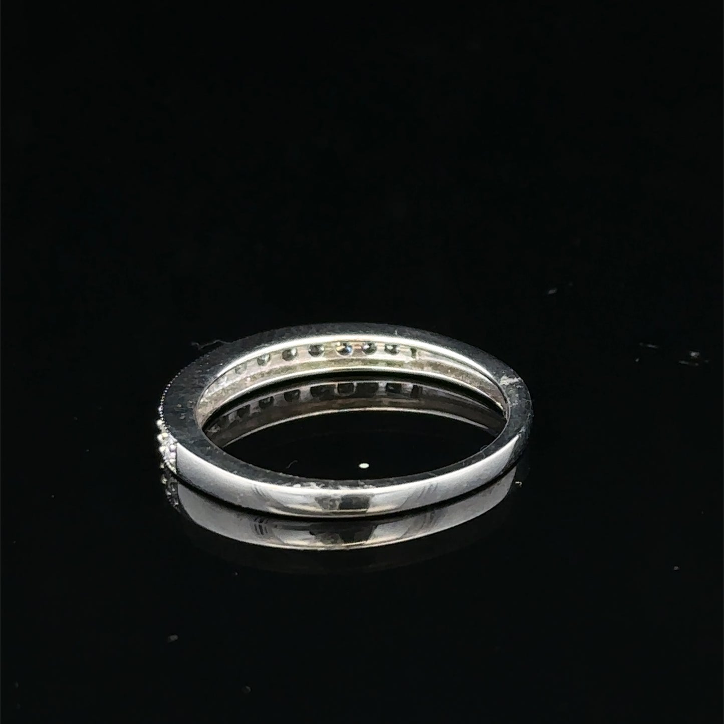 9ct white gold half eternity diamond ring sh27208b