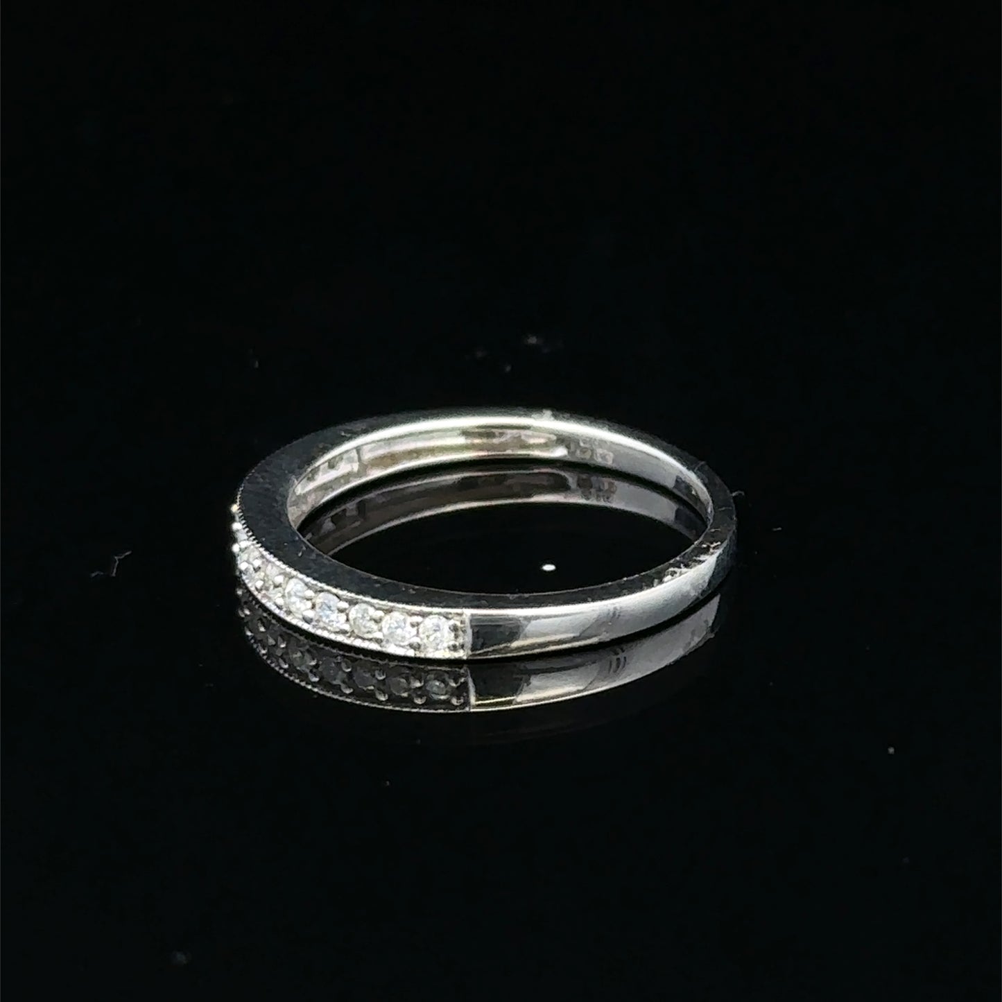 9ct white gold half eternity diamond ring sh27208b