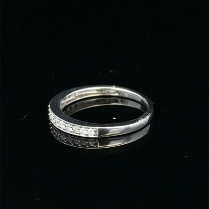 9ct white gold half eternity diamond ring sh27208b