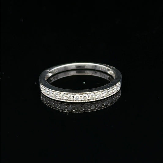 9ct white gold half eternity diamond ring sh27208b