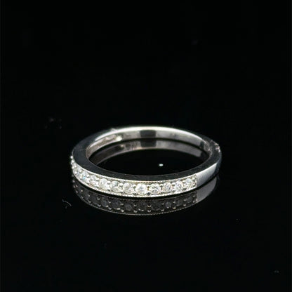 9ct white gold half eternity diamond ring sh27208b