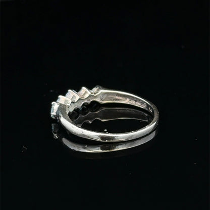 9ct white gold ring size N (sh27400b)