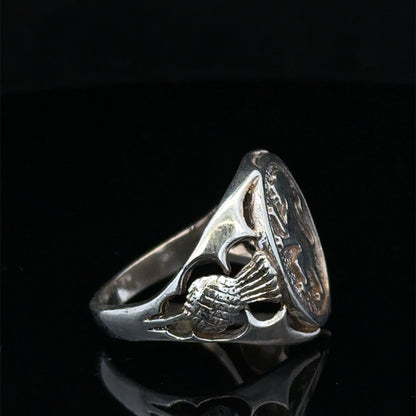 Silver signet ring size T (sh27644b)