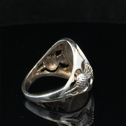 Silver signet ring size T (sh27644b)