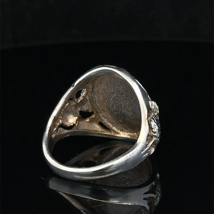 Silver signet ring size T (sh27644b)